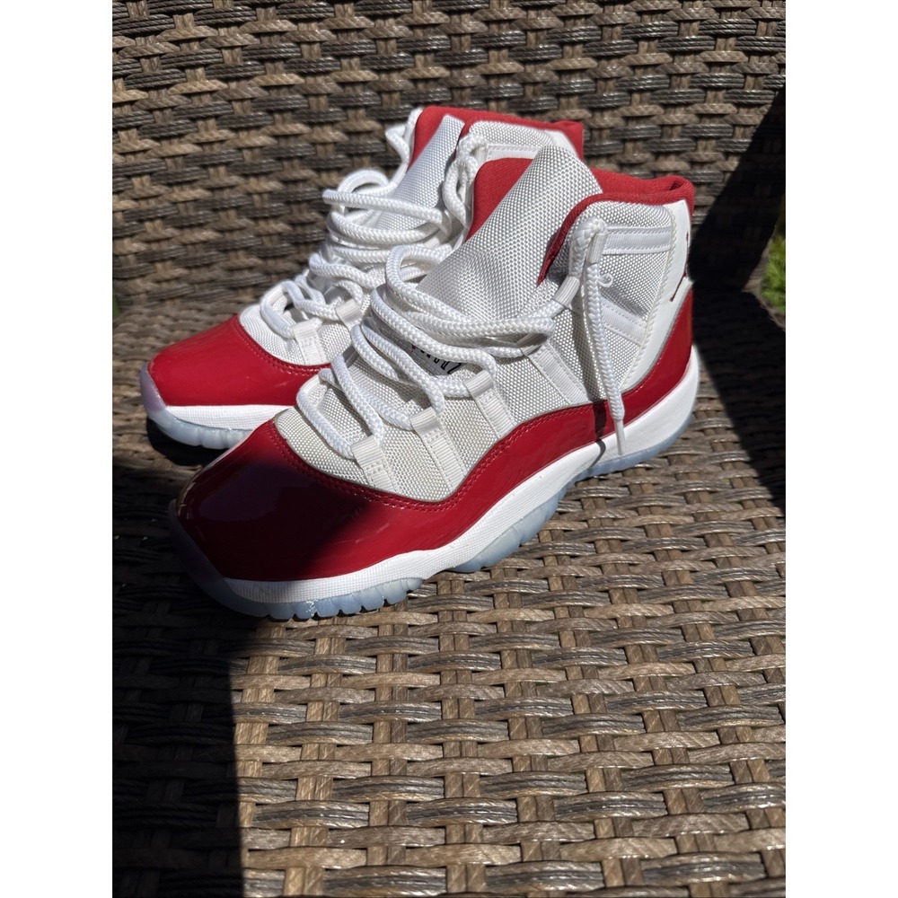 Size 6.5Y - Nike Air Jordan 11 XI Retro GS Cherry White Red (378038-116) Clean